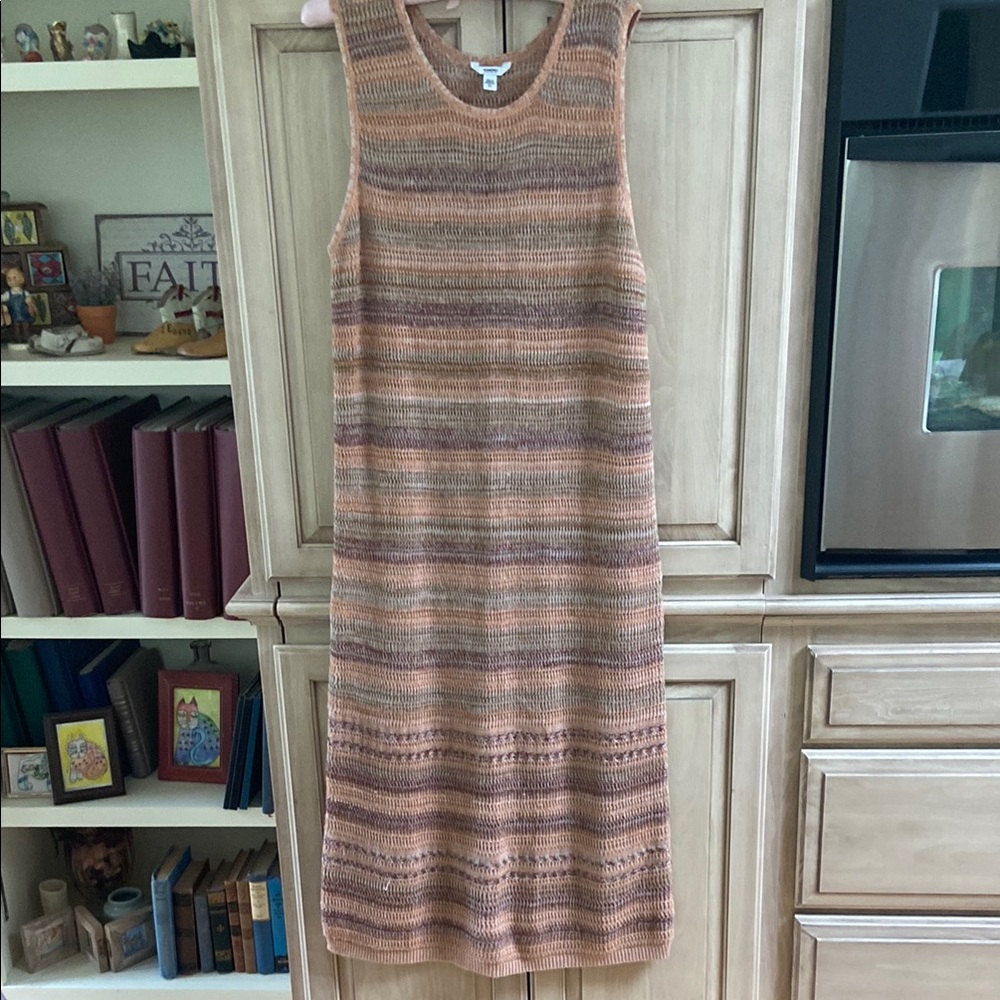 Sonoma Striped Sleeveless Knit Dress sz XL sweater sleeveless